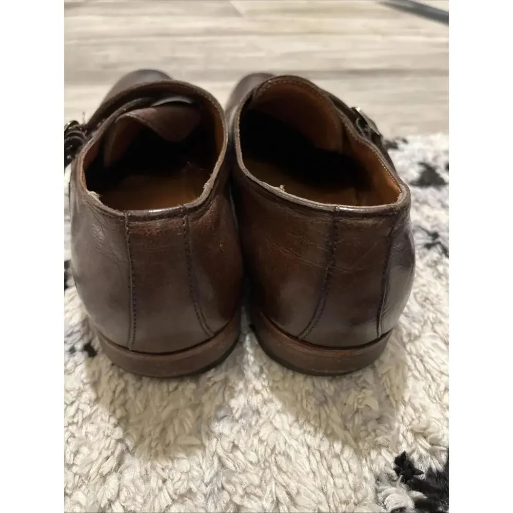 ANTONIO MAURIZI MENS BROWN MONK STRAP SHOES EU41/US8-8.5 MADE IN ITALY RP ~$200